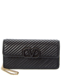 Valentino Valentino Vlogo Signature Leather Wallet On Chain