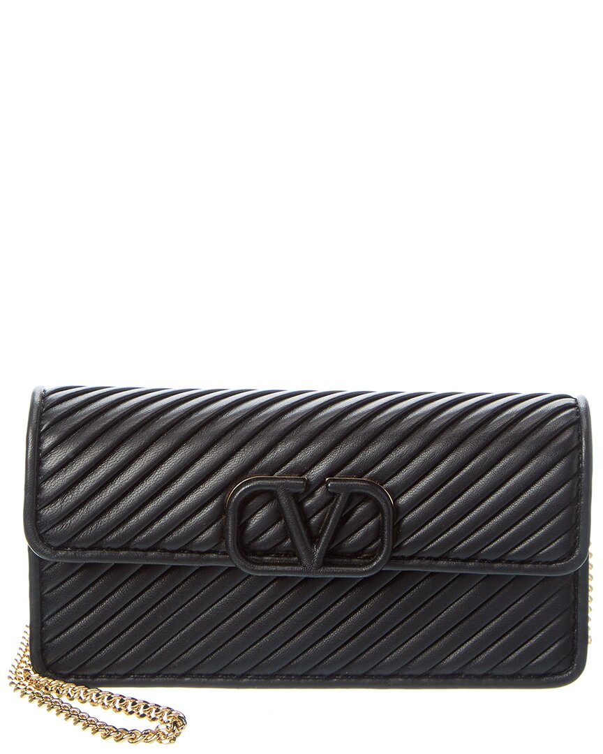 Valentino Valentino Vlogo Signature Leather Wallet On Chain