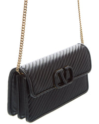 Valentino Valentino Vlogo Signature Leather Wallet On Chain