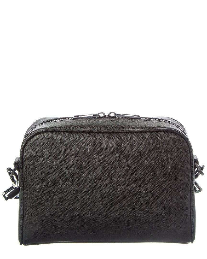 Hugo Boss Zair Mp Squared Leather Crossbody