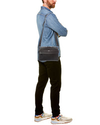 Hugo Boss Zair Mp Squared Leather Crossbody