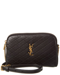Saint Laurent Saint Laurent Gaby Zipped Quilted Leather Crossbody
