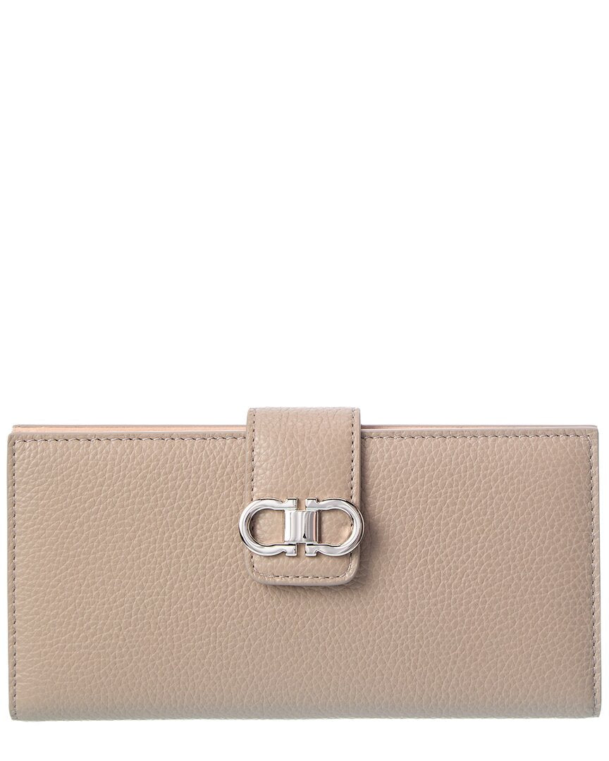 Ferragamo Ferragamo Double Gancini Leather Wallet