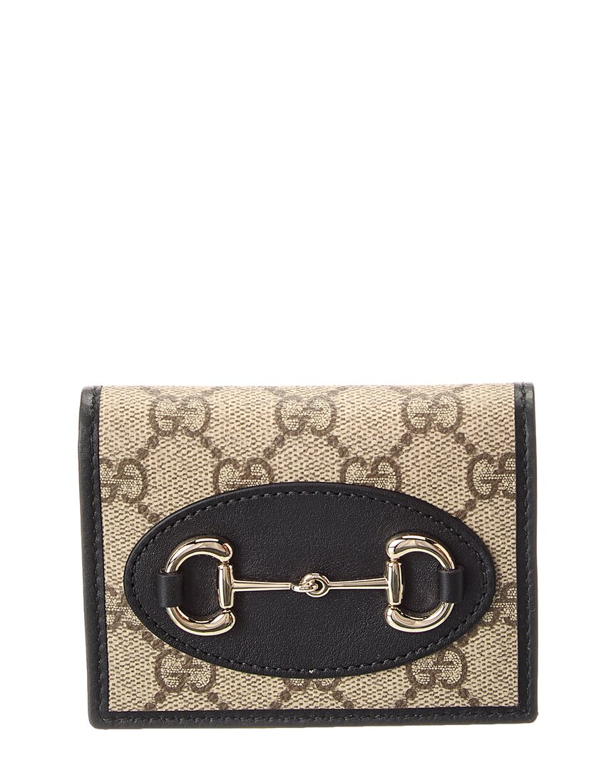 Gucci Horsebit 1955 Gg Supreme Canvas & Leather Card Case