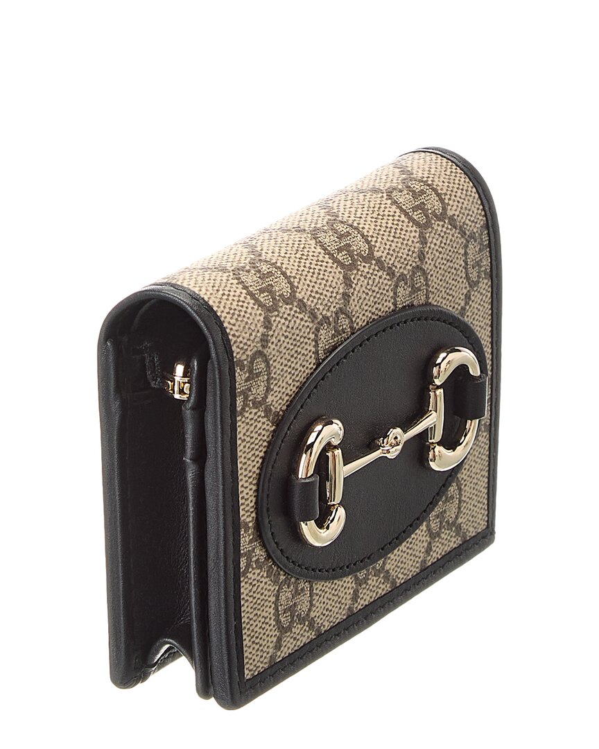 Gucci Horsebit 1955 Gg Supreme Canvas & Leather Card Case