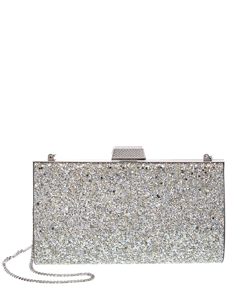 Jimmy Choo Jimmy Choo Zahra Glitter & Leather Clutch