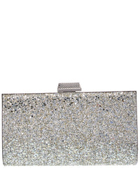 Jimmy Choo Jimmy Choo Zahra Glitter & Leather Clutch