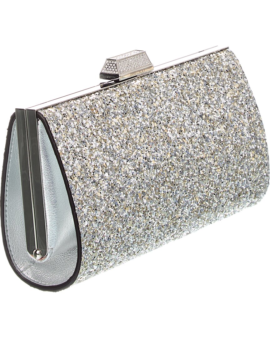 Jimmy Choo Jimmy Choo Zahra Glitter & Leather Clutch