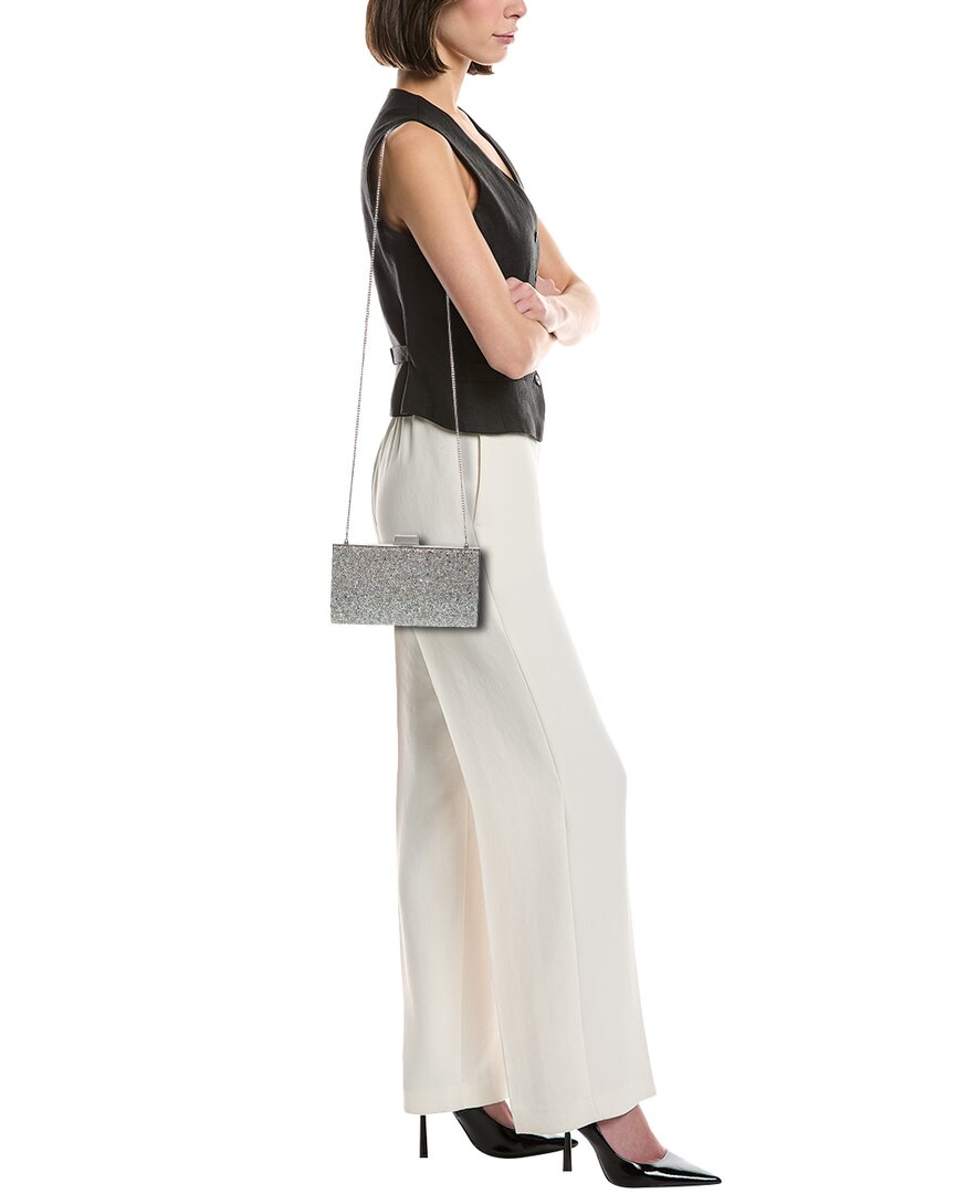 Jimmy Choo Jimmy Choo Zahra Glitter & Leather Clutch