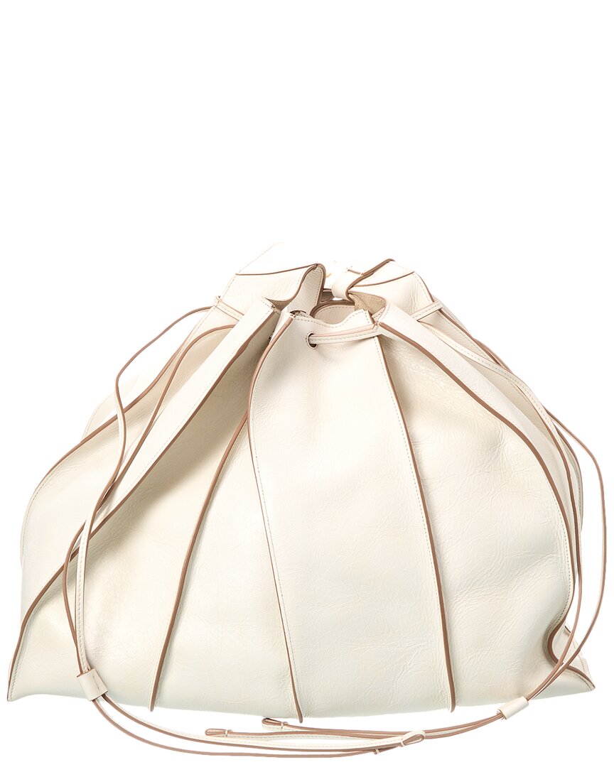 Tod’S Logo Grande Leather Bucket Bag ONE SIZE White