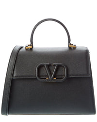 Valentino Valentino Vsling Small Grainy Leather Shoulder Bag