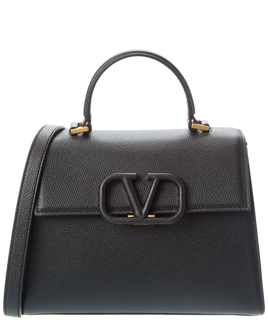 Valentino Valentino Vsling Small Grainy Leather Shoulder Bag