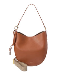 Ferragamo Ferragamo North/South Medium Leather Hobo Bag