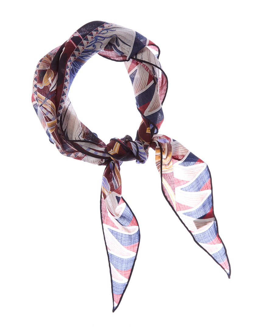 Ferragamo Ferragamo Flowers & Butterflies Wool Diamond Scarf