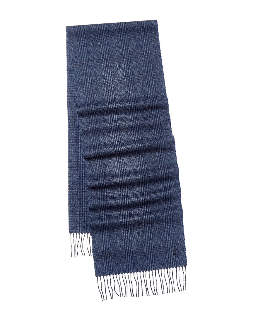Brooks Brothers Brooks Brothers Midnight Glen Plaid Wool & Cashmere-Blend Scarf