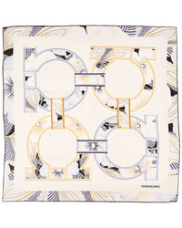 Ferragamo Gancini Print Silk Scarf