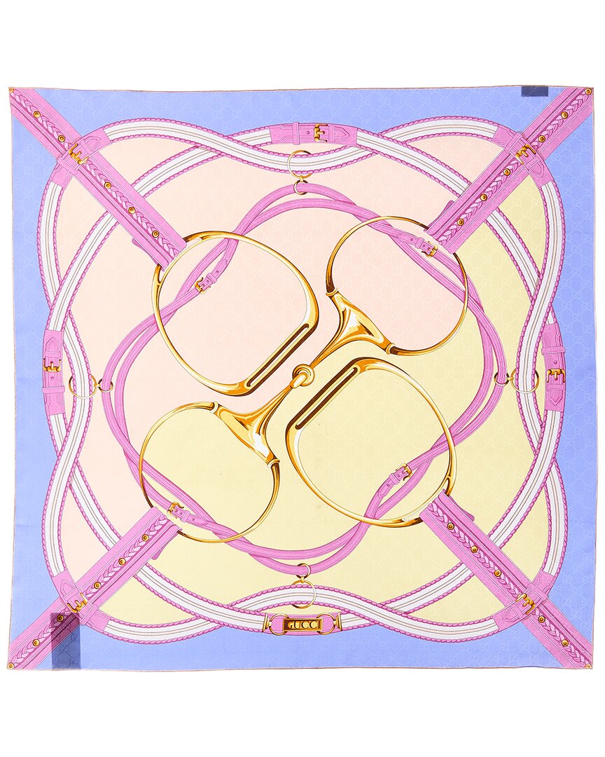 Gucci Gucci Gg Jacquard Silk Scarf