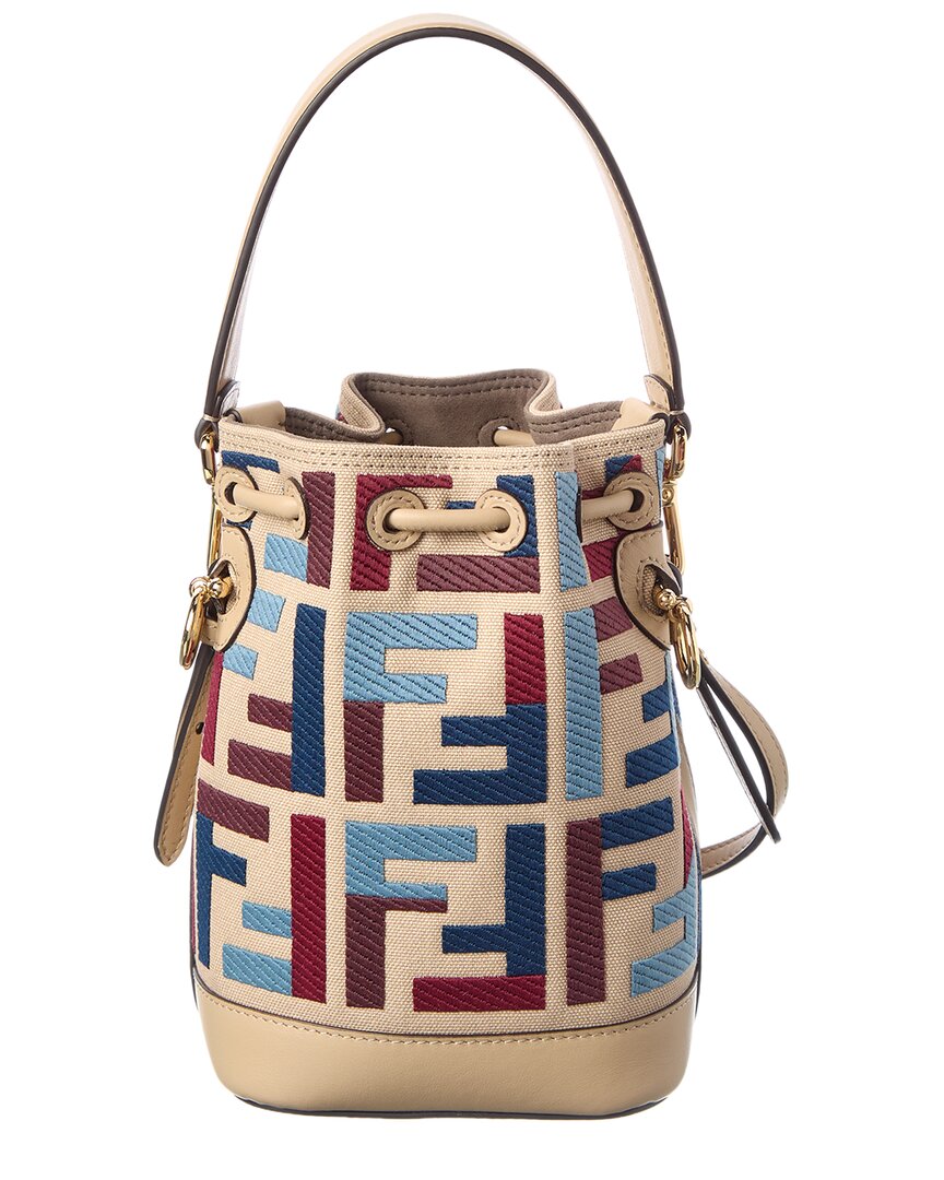 FENDI Fendi Mon Tresor Mini Canvas Bucket Bag