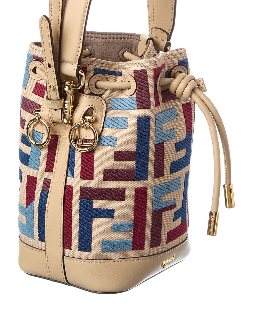 FENDI Fendi Mon Tresor Mini Canvas Bucket Bag