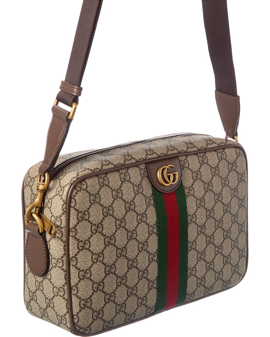 Gucci Gucci Ophidia Medium Gg Supreme Canvas & Leather Crossbody