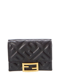 FENDI Fendi Micro Trifold Leather Wallet