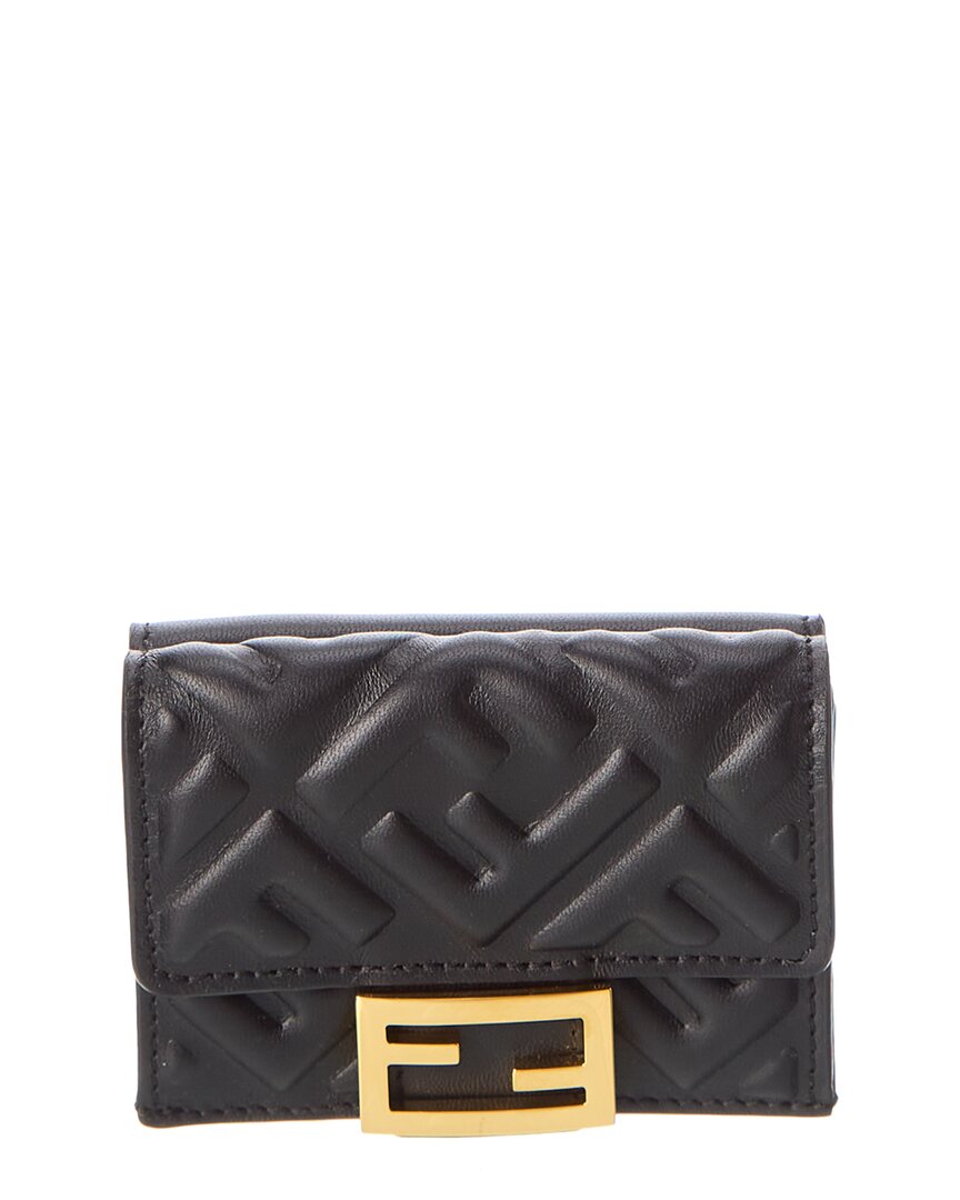 FENDI Fendi Micro Trifold Leather Wallet