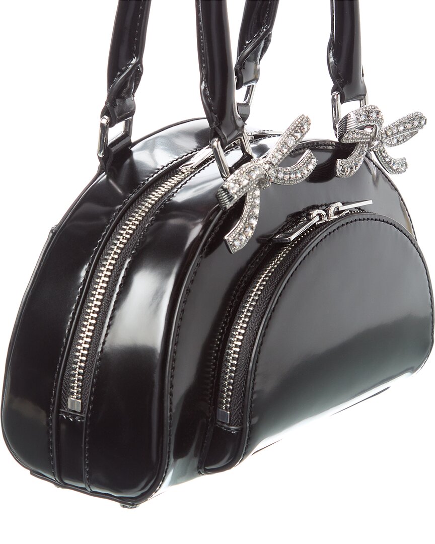 Self-Portrait Curved Mini Leather Tote – Bluefly