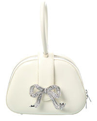 Self-Portrait Leather Top Handle Mini Bag White ONE SIZE
