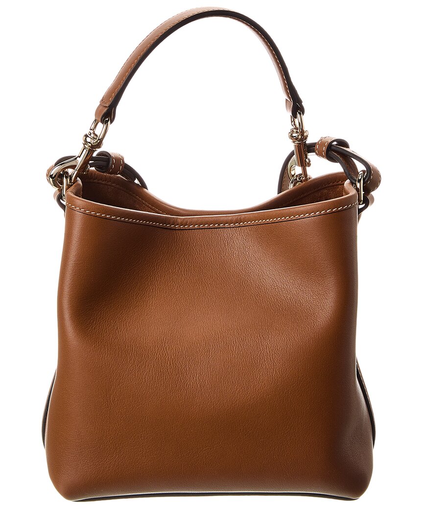 Gucci Gg Mini Emblem Leather Bucket Bag