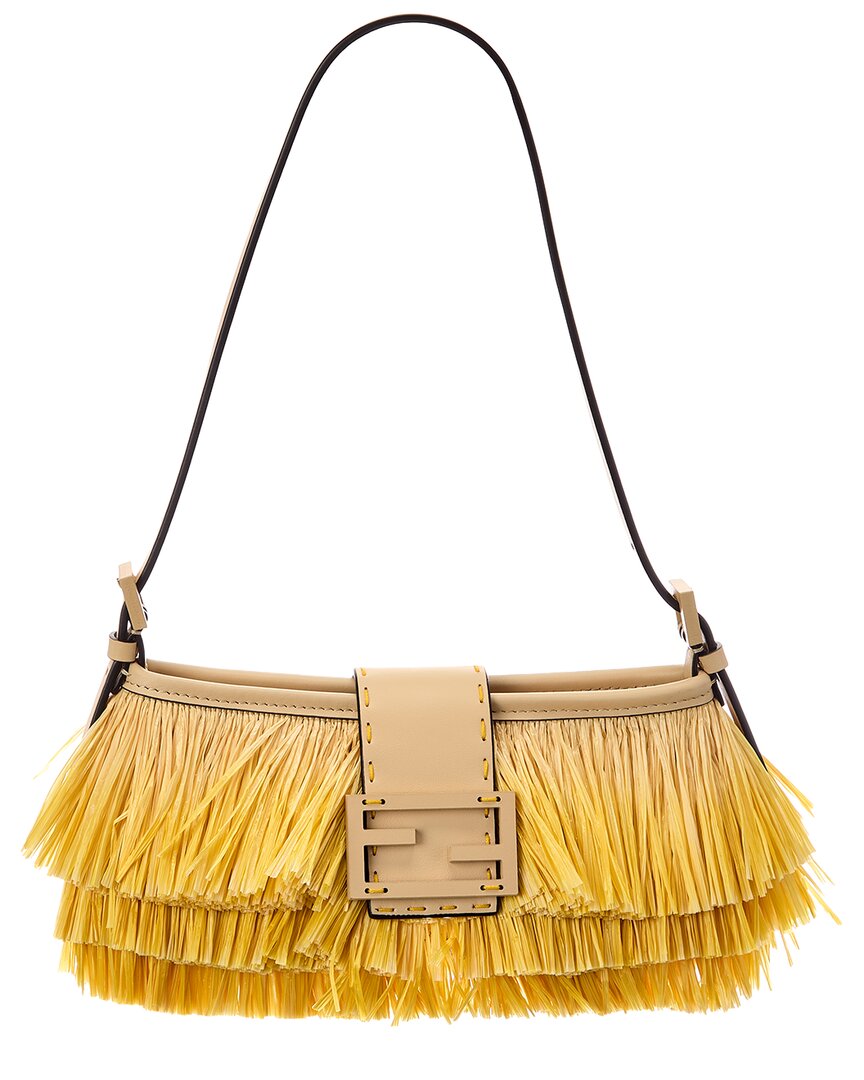 FENDI Fendi Baby Raffia Shoulder Bag