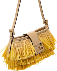 FENDI Fendi Baby Raffia Shoulder Bag