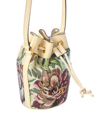 Valentino Leather-Trim Bucket Bag