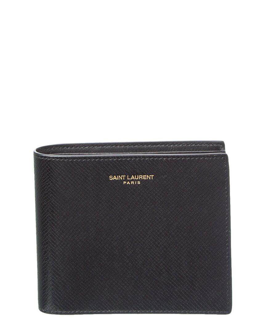 Saint Laurent East/West Leather Wallet ONE SIZE Black