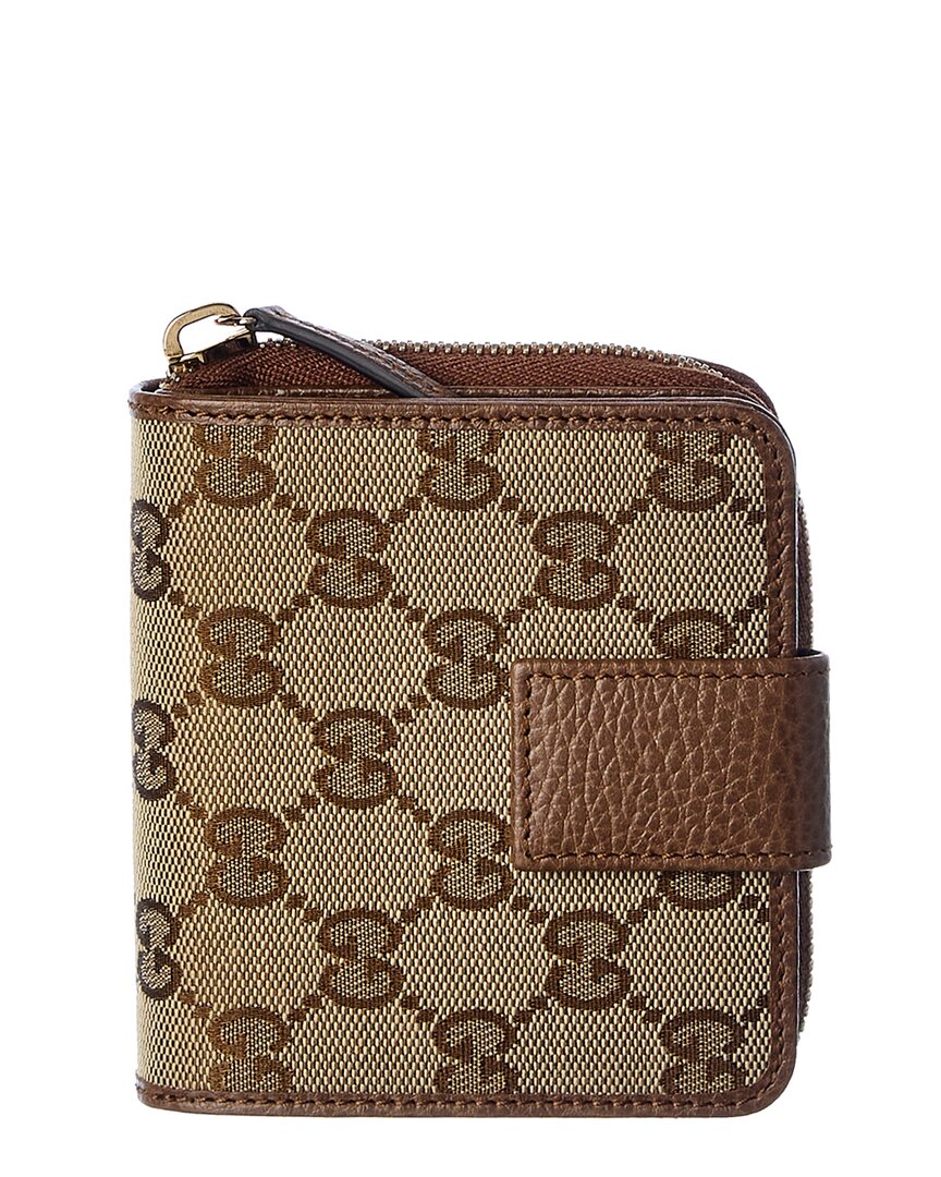 Gucci Gg Canvas & Leather Coin Purse