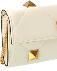 Valentino Valentino Roman Stud Leather Wallet On Chain