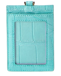 Versace La Medusa Croc-Embossed Leather Card Holder On Chain
