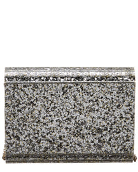 Jimmy Choo Jimmy Choo Candy Coarse Glitter Acrylic & Leather Clutch