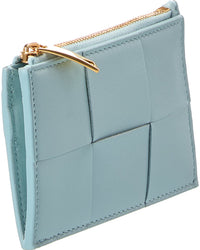 Bottega Veneta Bottega Veneta Cassette Zippered Intreccio Leather Card Case