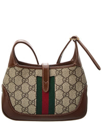 Gucci Gucci Jackie 1961 Mini Gg Supreme Canvas & Leather Shoulder Bag