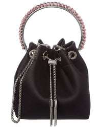 Jimmy Choo Bon Bon Satin Bucket Bag ONE SIZE Black