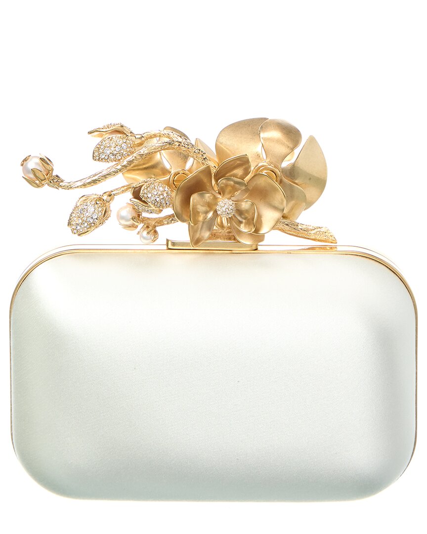 Jimmy Choo Cloud Satin Clutch ONE SIZE White