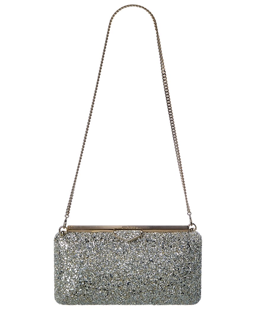 Jimmy Choo Ellipse Glitter Clutch ONE SIZE Grey Multi