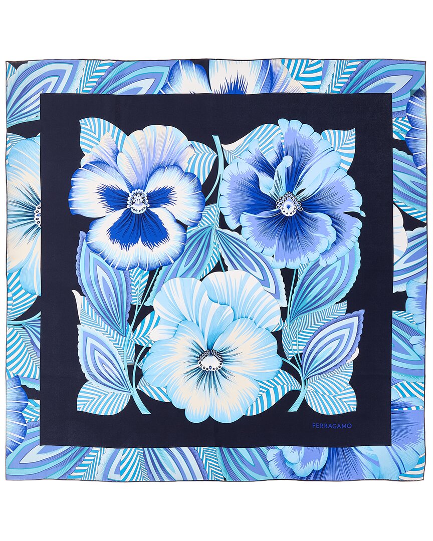 Ferragamo Brezza Print Silk Scarf