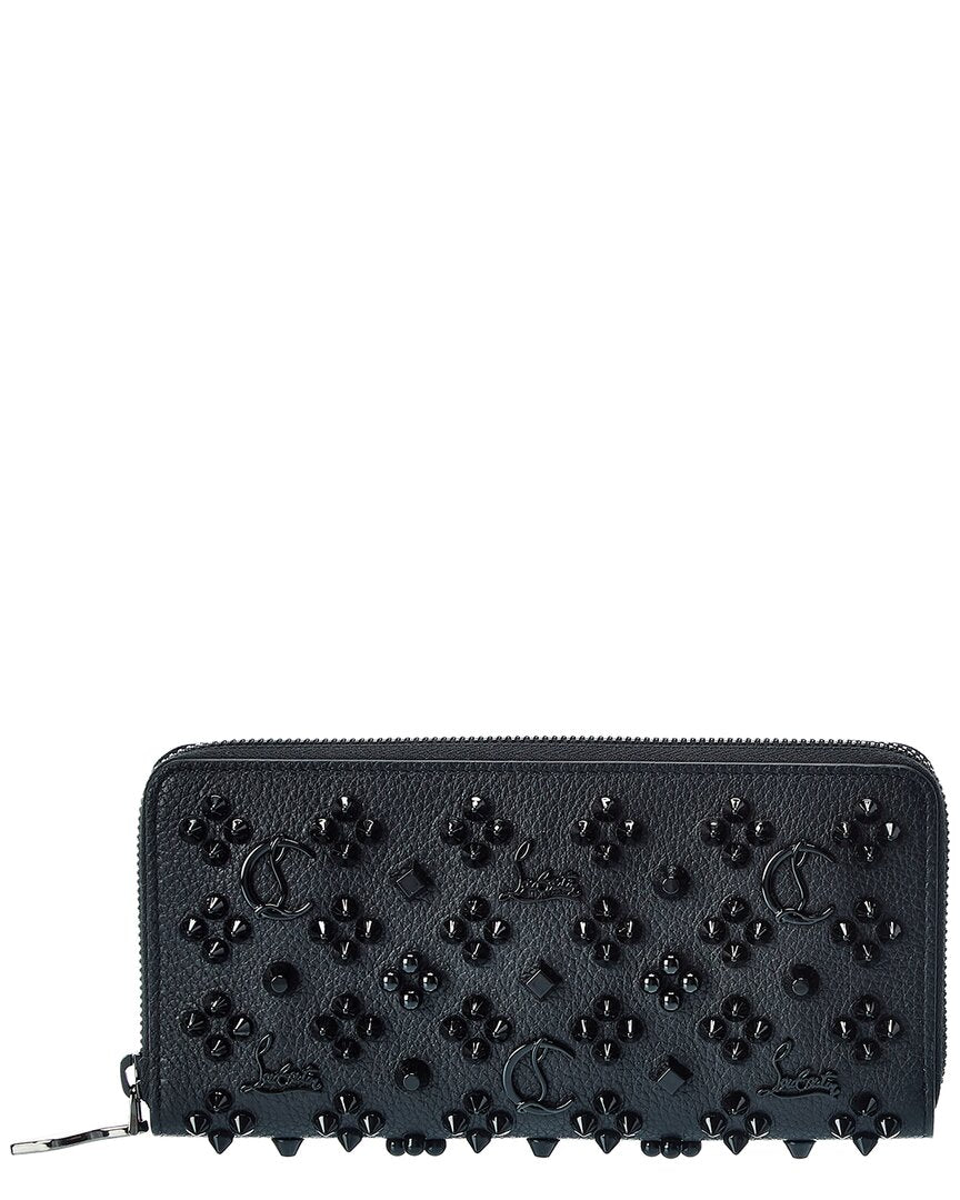 Christian Louboutin Panettone Studded Leather Zip Around Wallet