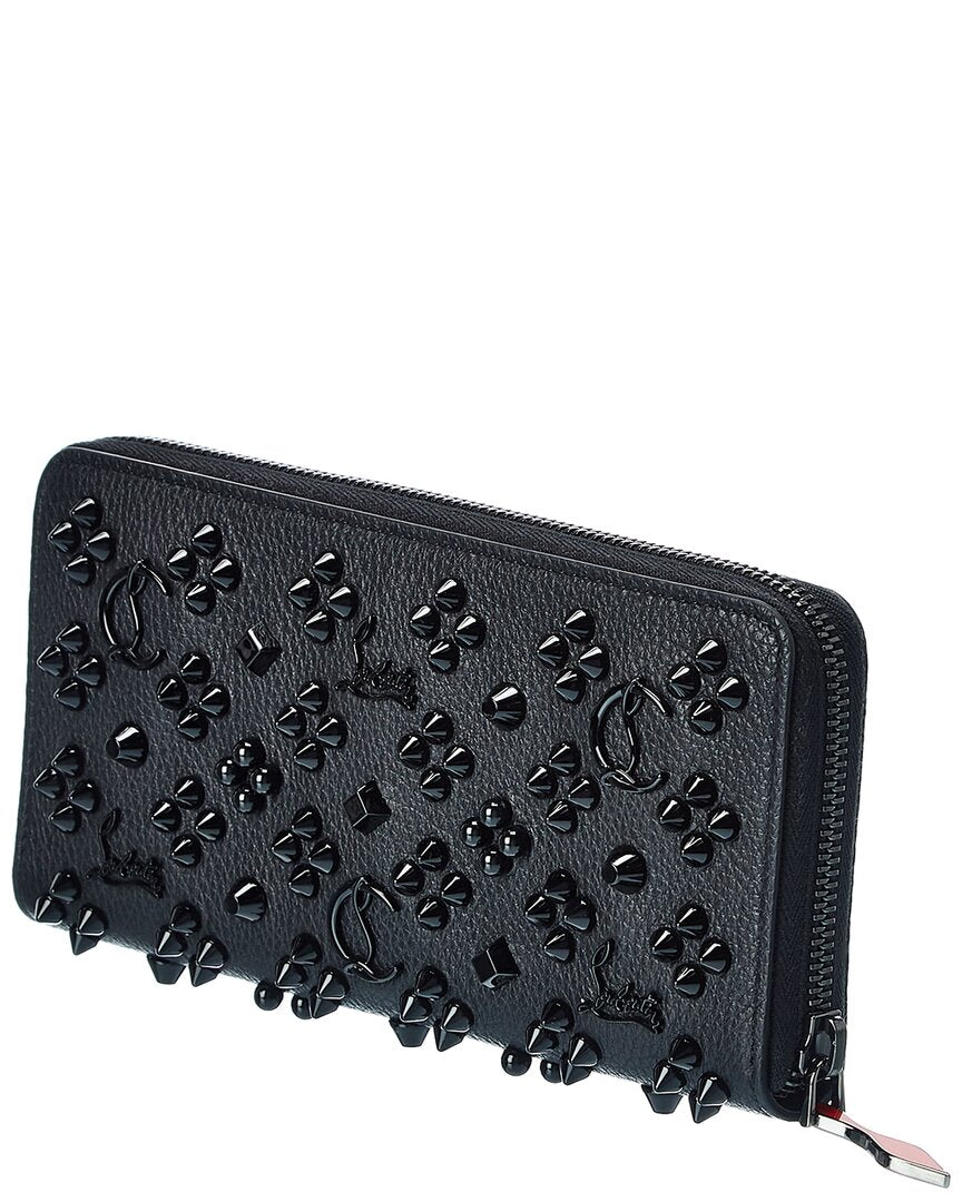 Christian Louboutin Panettone Studded Leather Zip Around Wallet