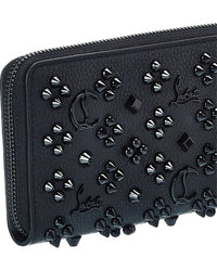 Christian Louboutin Panettone Studded Leather Zip Around Wallet