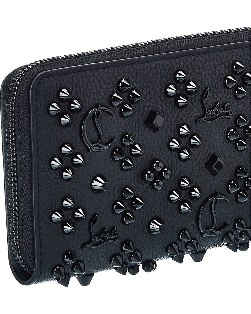 Christian Louboutin Panettone Studded Leather Zip Around Wallet