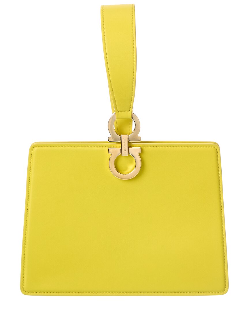 Ferragamo Ferragamo Gancini Mini Leather Clutch