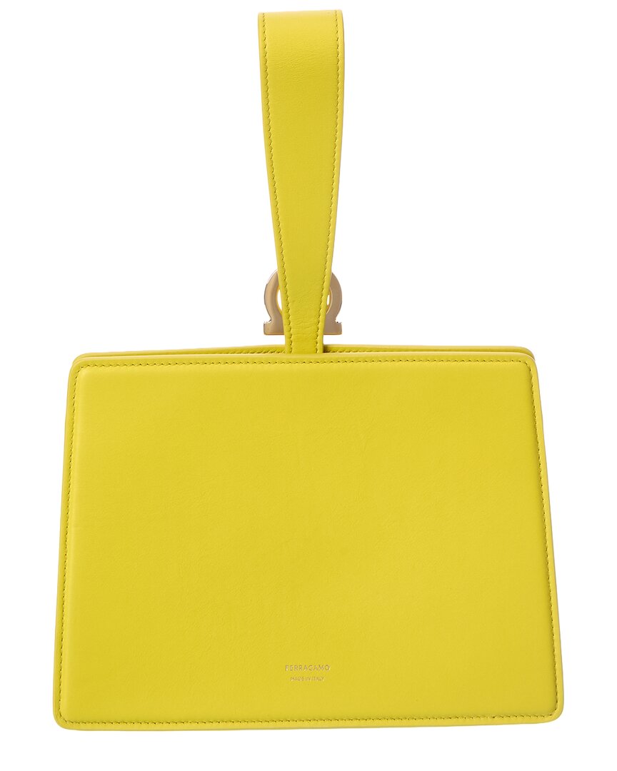 Ferragamo Ferragamo Gancini Mini Leather Clutch