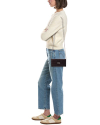 Fendi Tube Leather Continental Wallet On Chain
